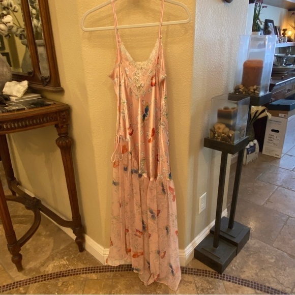 Vintage VICTORIA’S SECRET Gold Label Pink Lace Butterfly 2-Piece Robe Gown Set-S - Picture 3 of 12